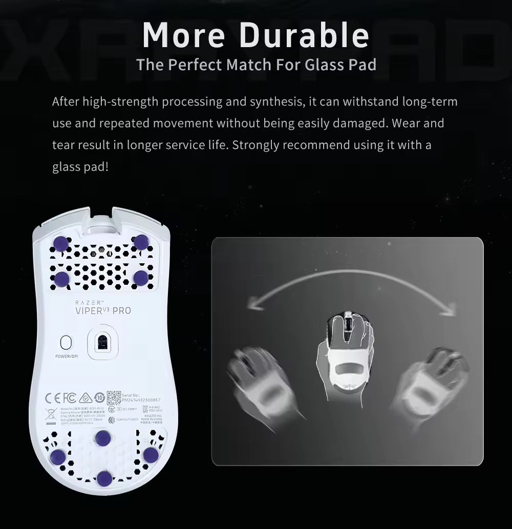 Obsidian Air Mouse Skates – Essential for Glass Mouse Pads (Copie) Xraypad™