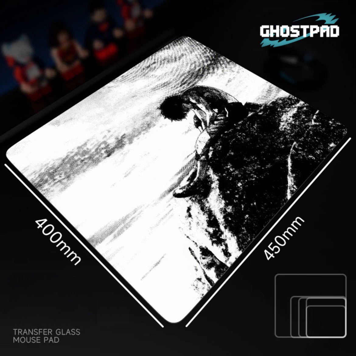 GHOSTPAD™ Ascension glass mouse pads GHOSTPAD
