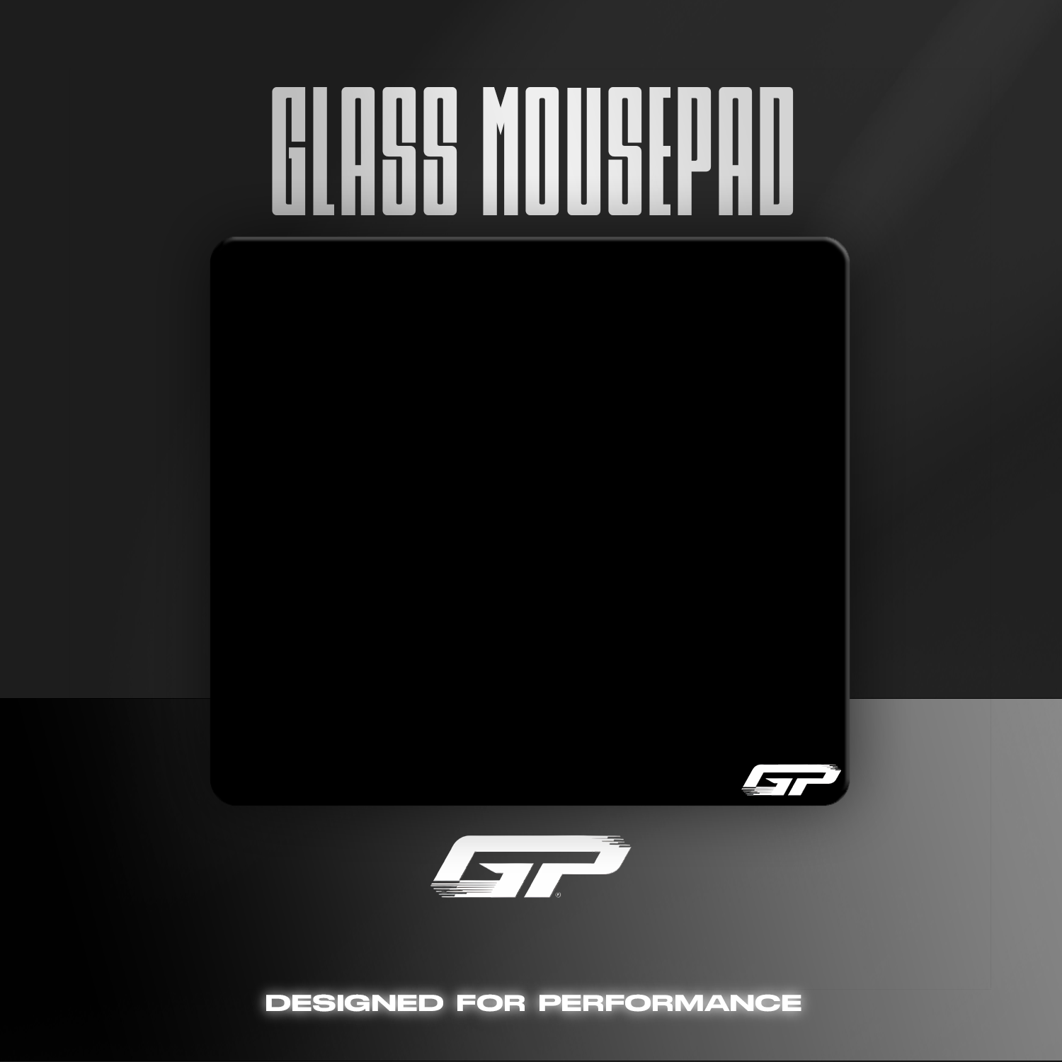 Black Glass Mouse Pad - GHOSTPAD