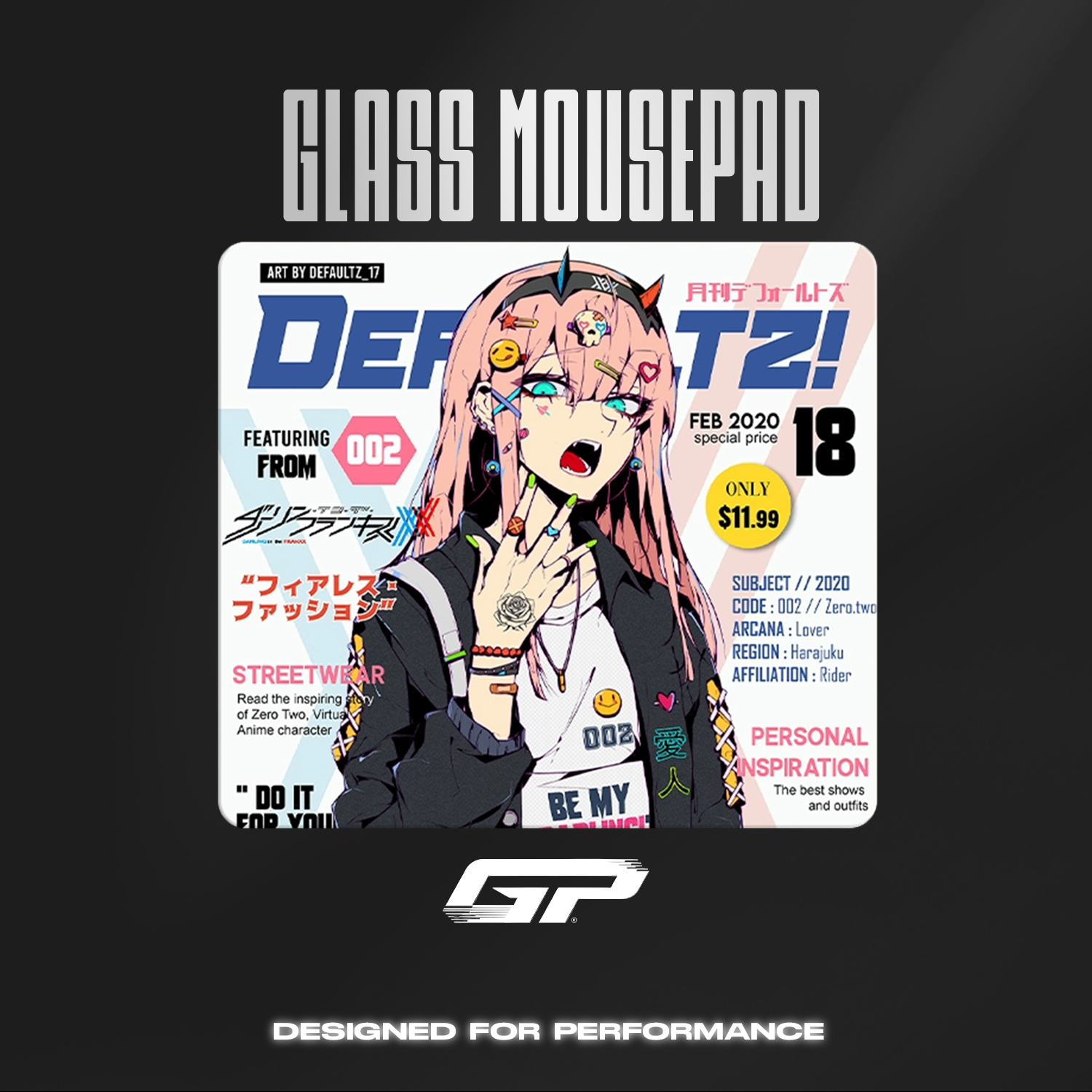 FranXX glass mouse pads - GHOSTPAD