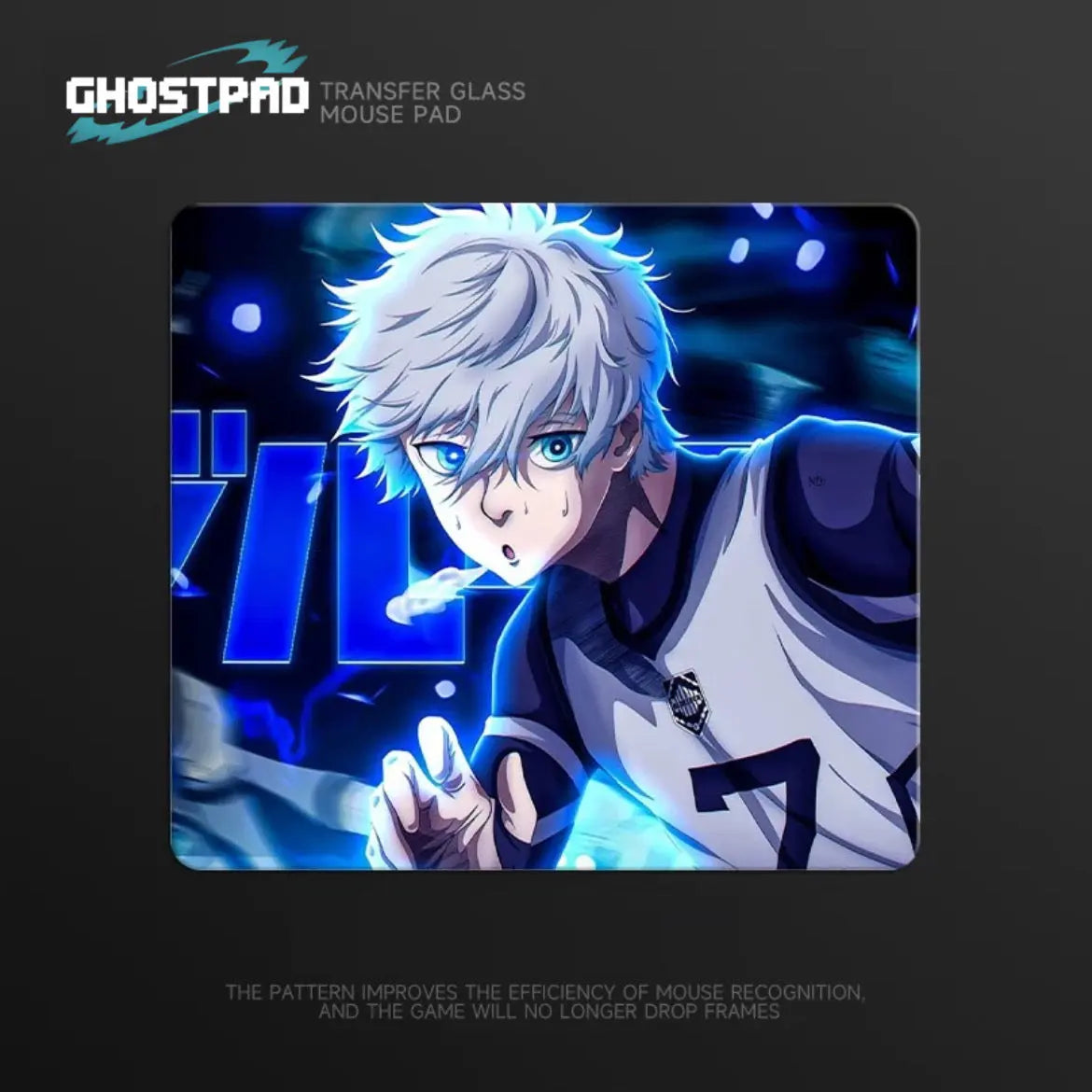 GHOSTPAD™ Blue Lock glass mouse pads GHOSTPAD