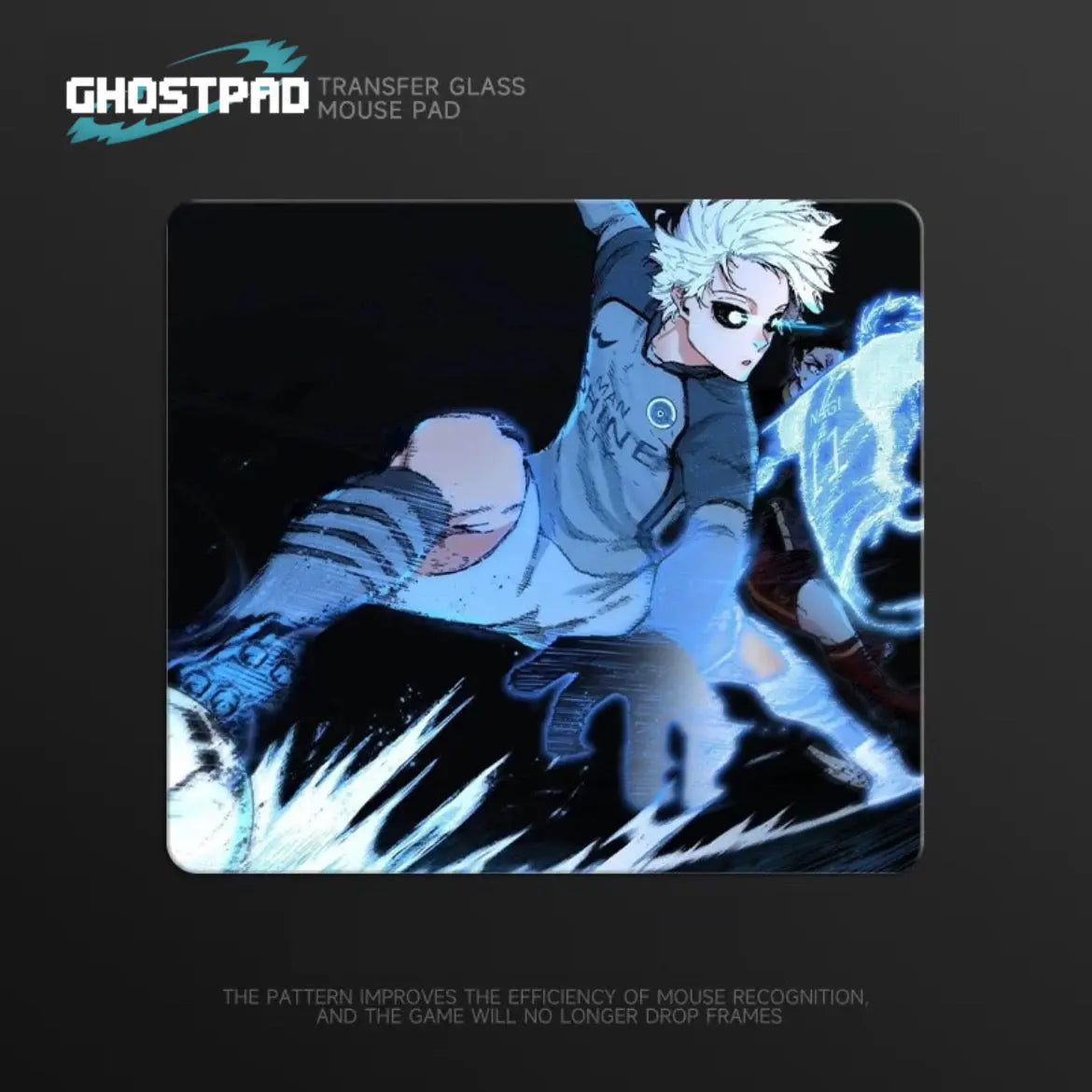 GHOSTPAD™ Blue Lock glass mouse pads GHOSTPAD