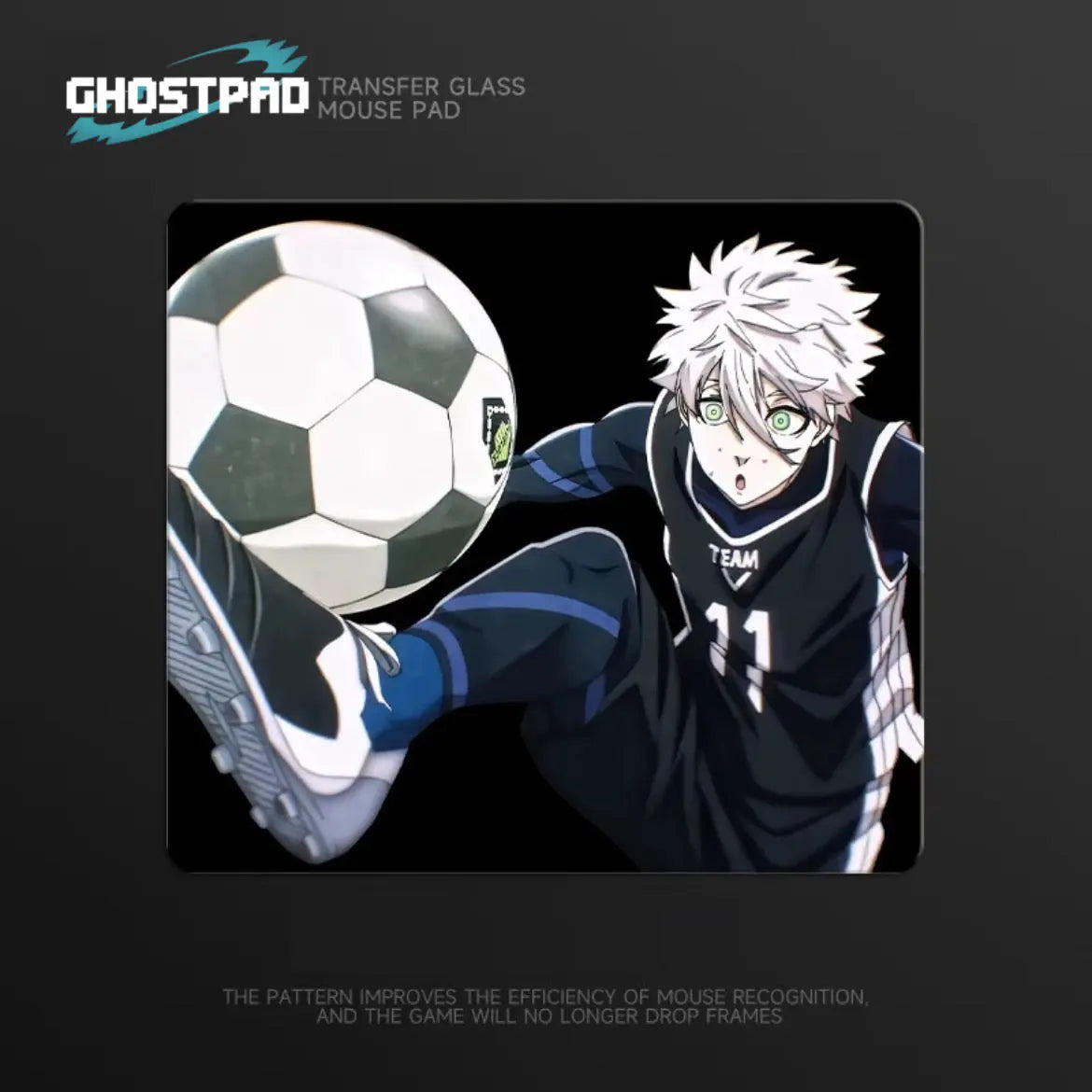 GHOSTPAD™ Blue Lock glass mouse pads GHOSTPAD