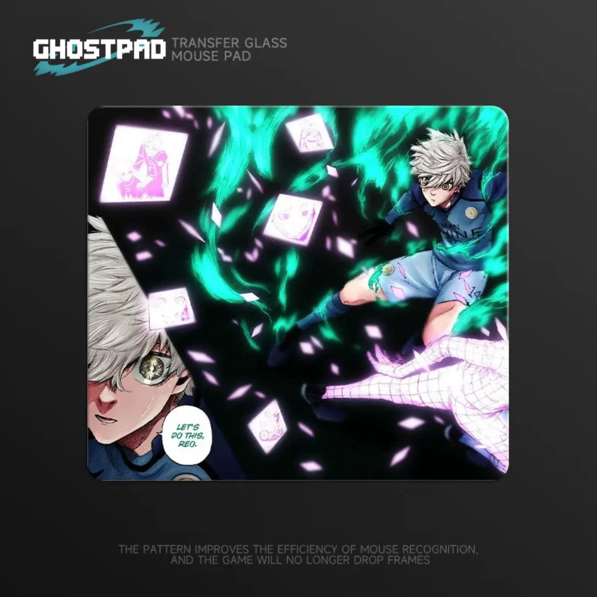 GHOSTPAD™ Blue Lock glass mouse pads GHOSTPAD