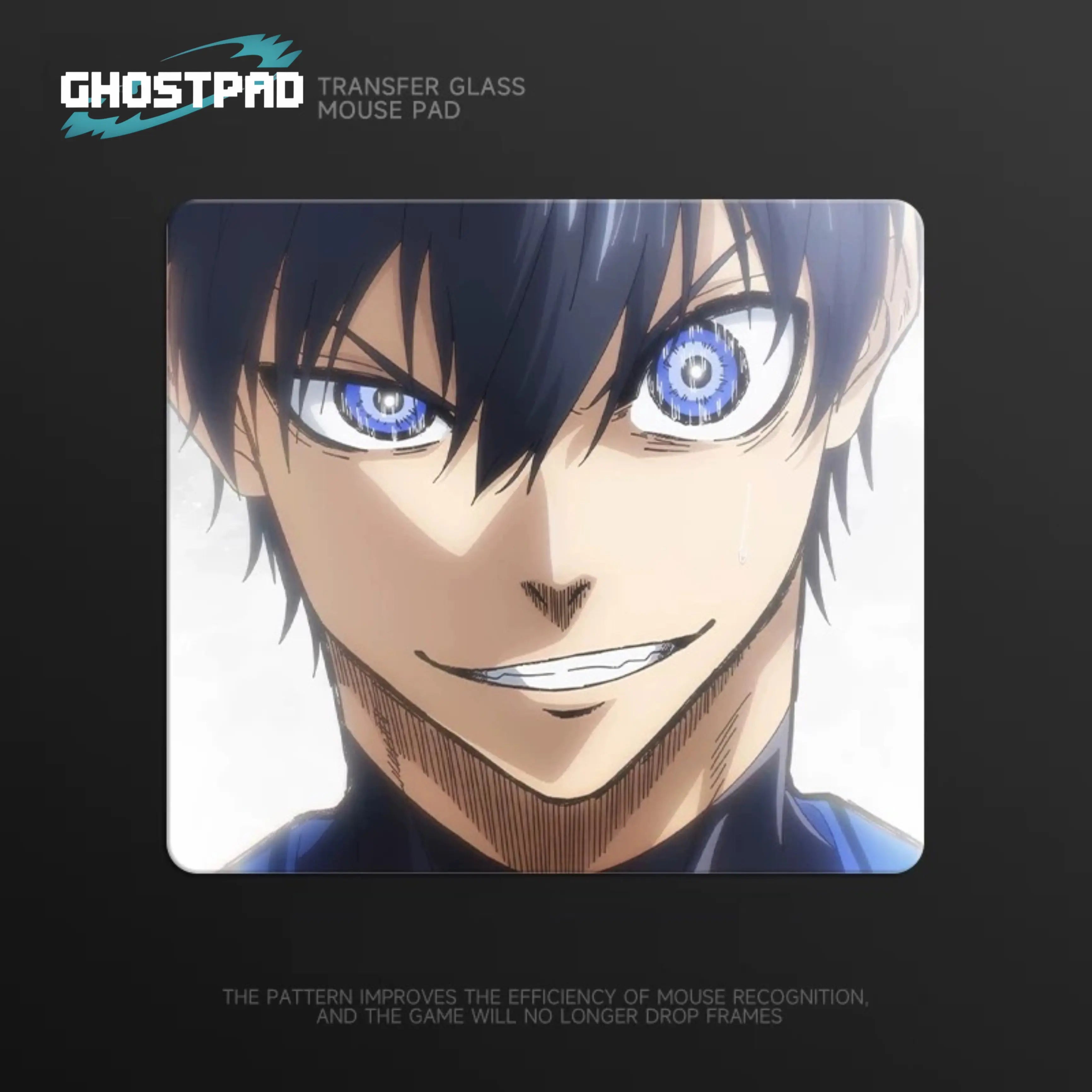 GHOSTPAD™ Blue Lock glass mouse pads GHOSTPAD