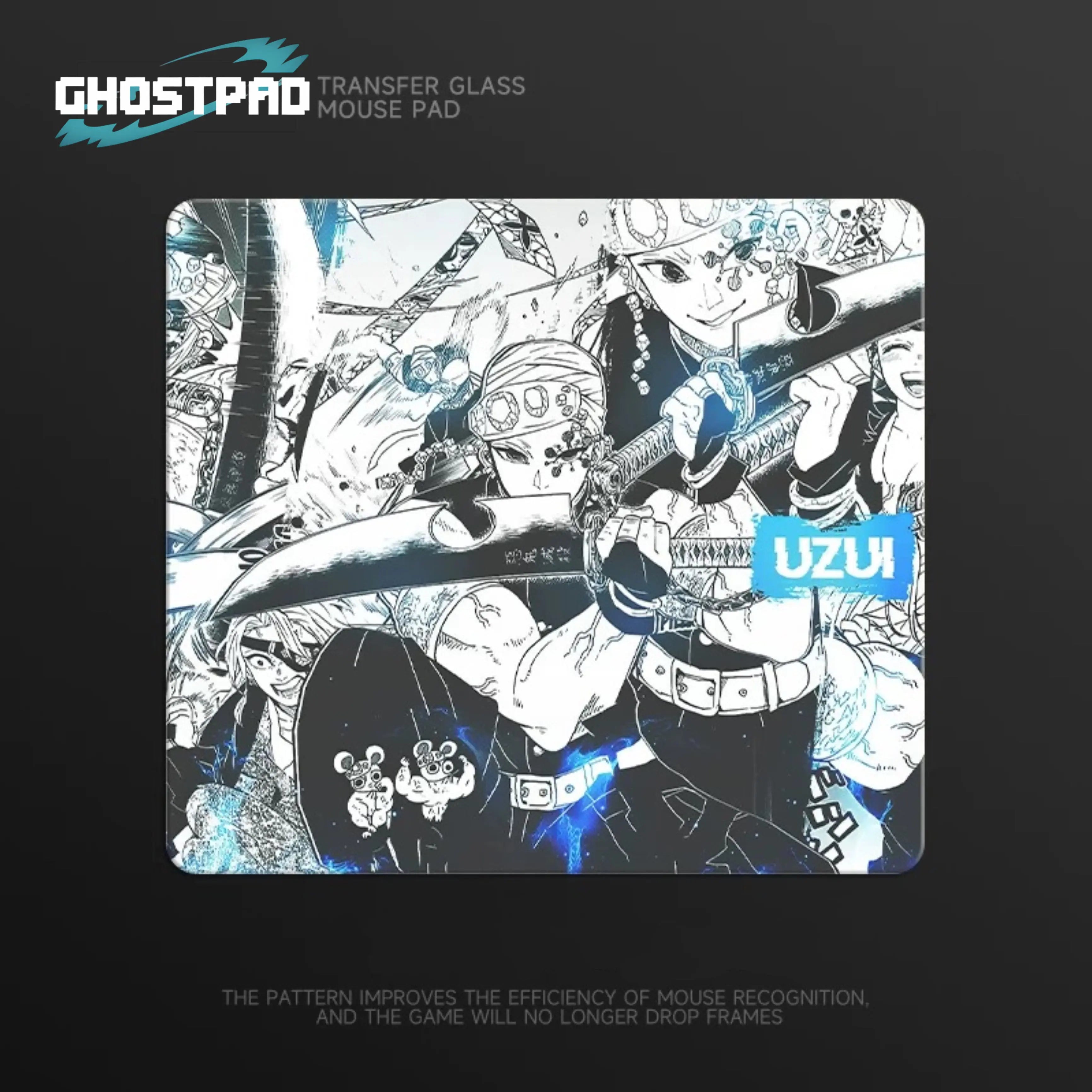 GHOSTPAD™ Demon Slayer glass mouse pads GHOSTPAD