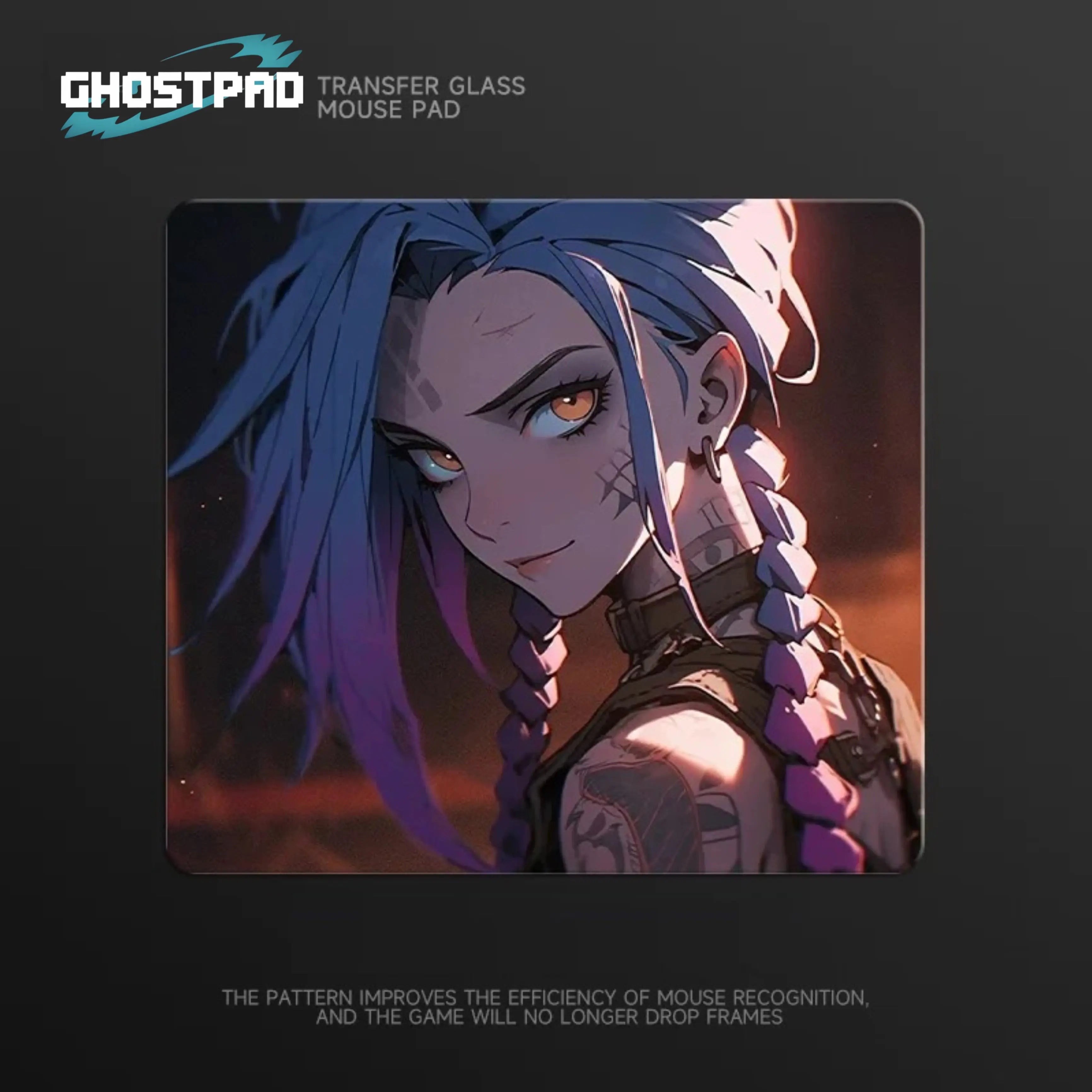 GHOSTPAD™ Jinx glass mouse pads GHOSTPAD