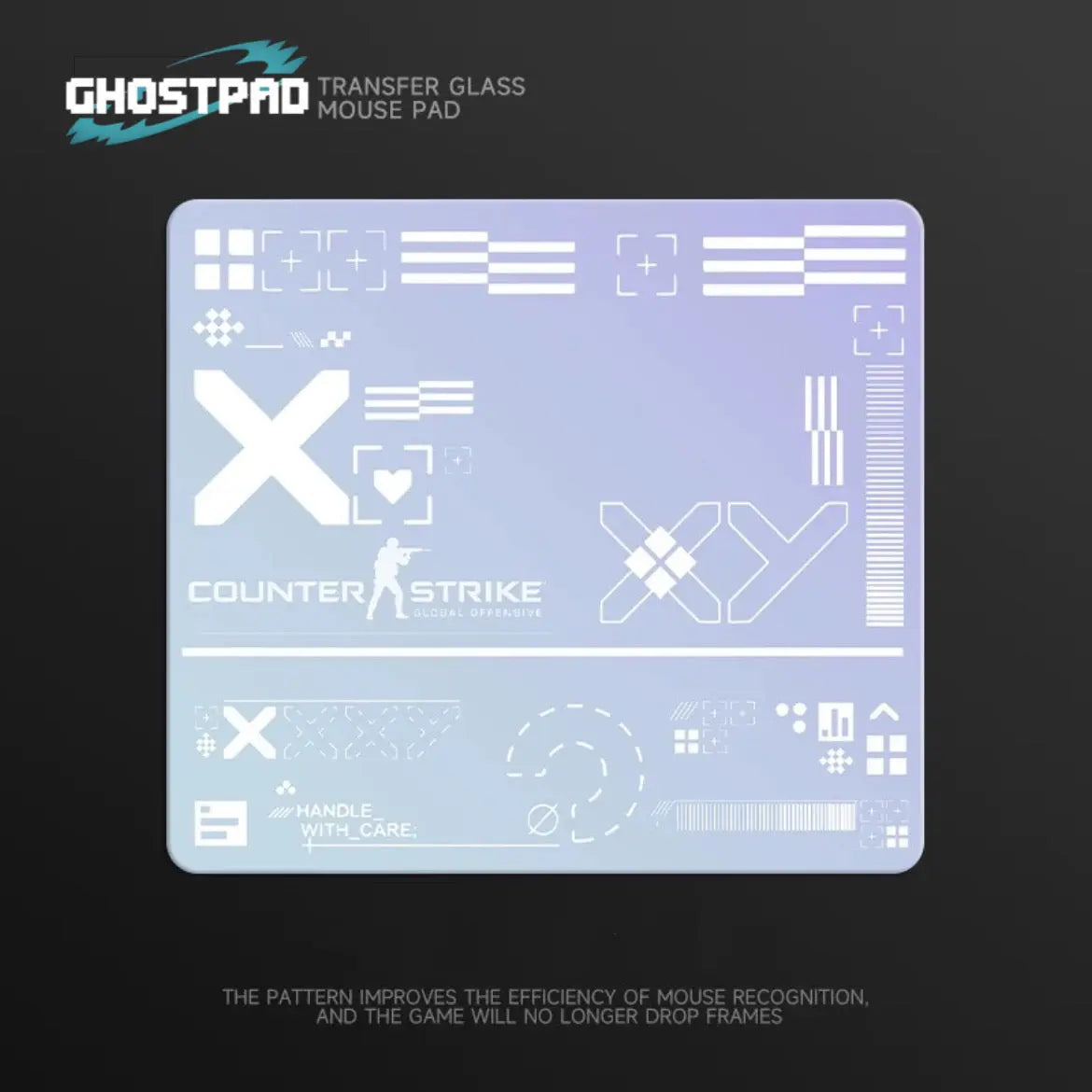 CS GO BLUE GLASS MOUSE PADS