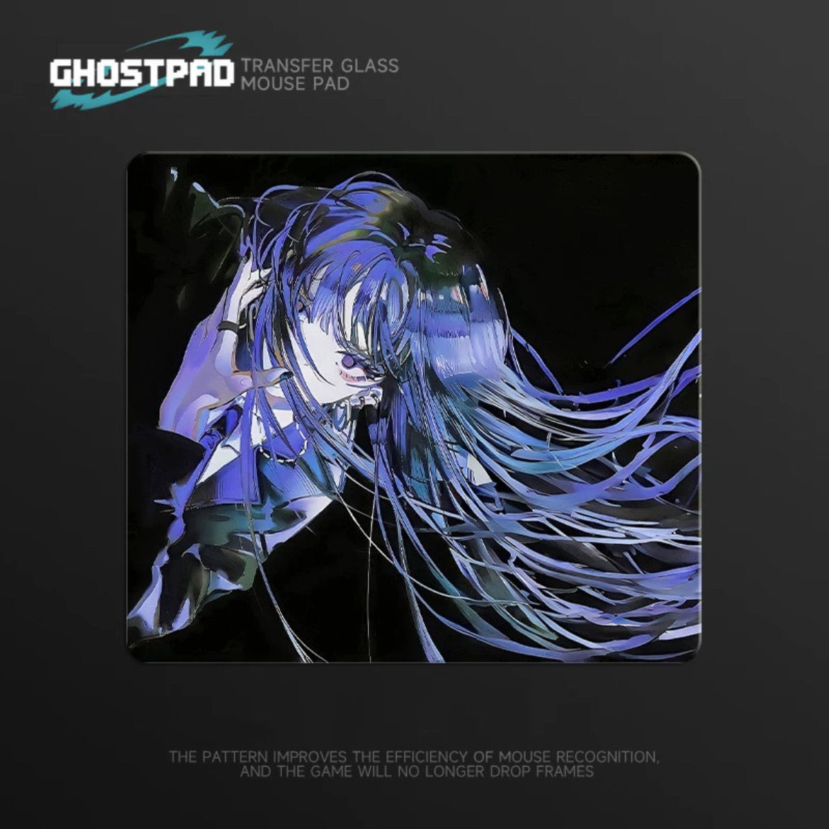 Purple Aesthetic Girls Glass Mouse Pads - GHOSTPAD