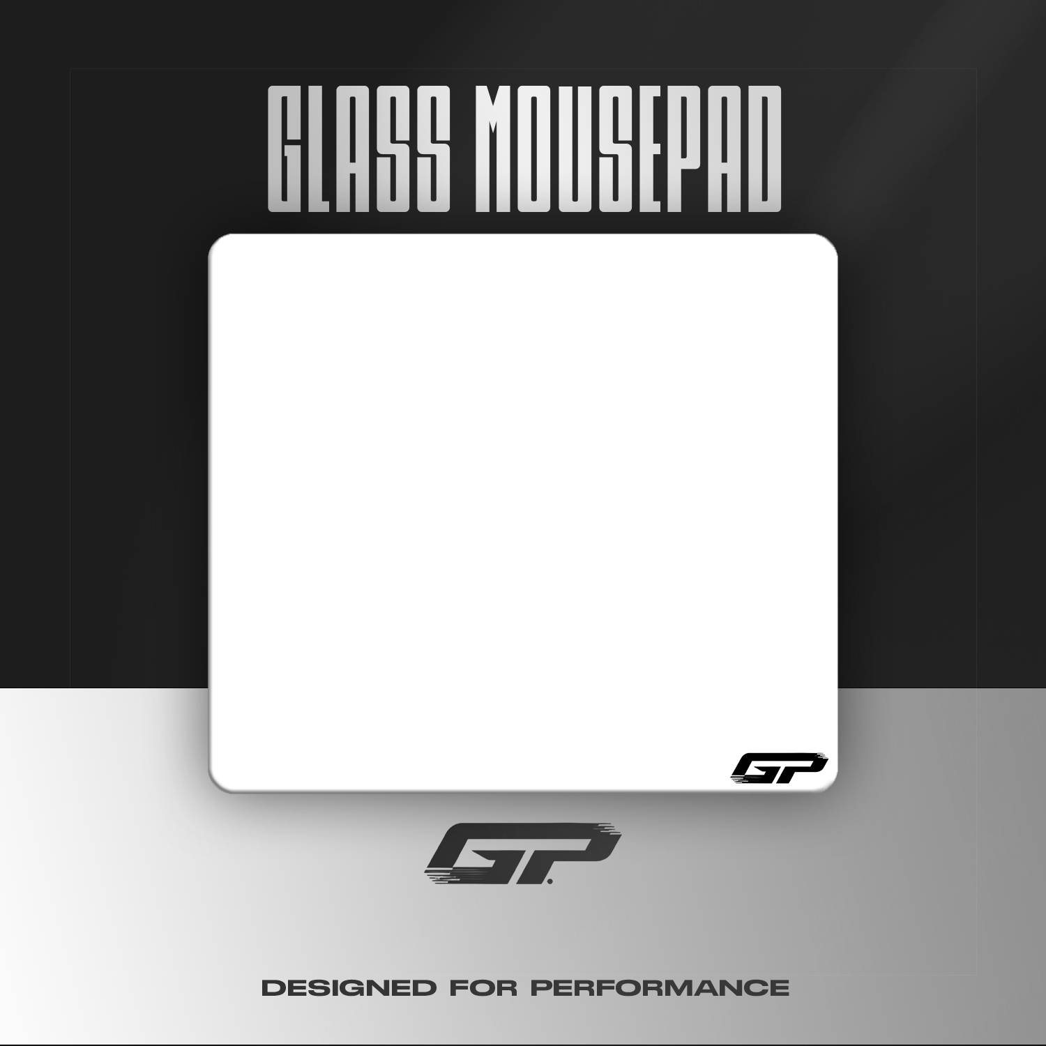 White Glass Mouse Pad - GHOSTPAD