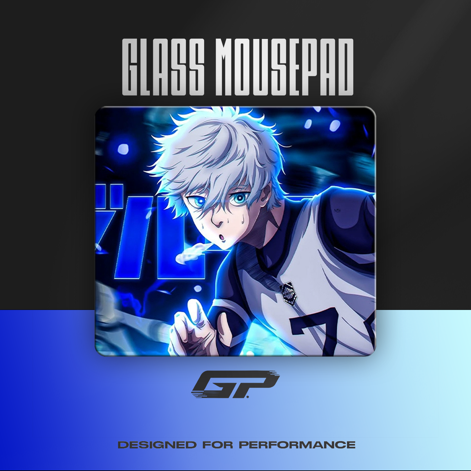 Blue Lock glass mouse pads - GHOSTPAD
