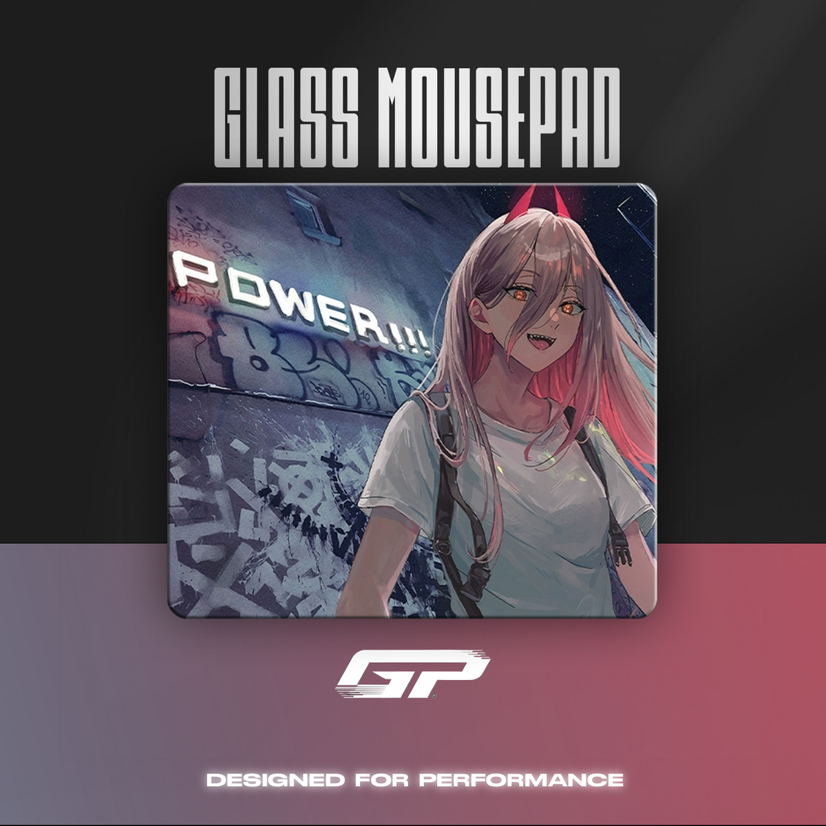 Chainsaw Man glass mouse pads