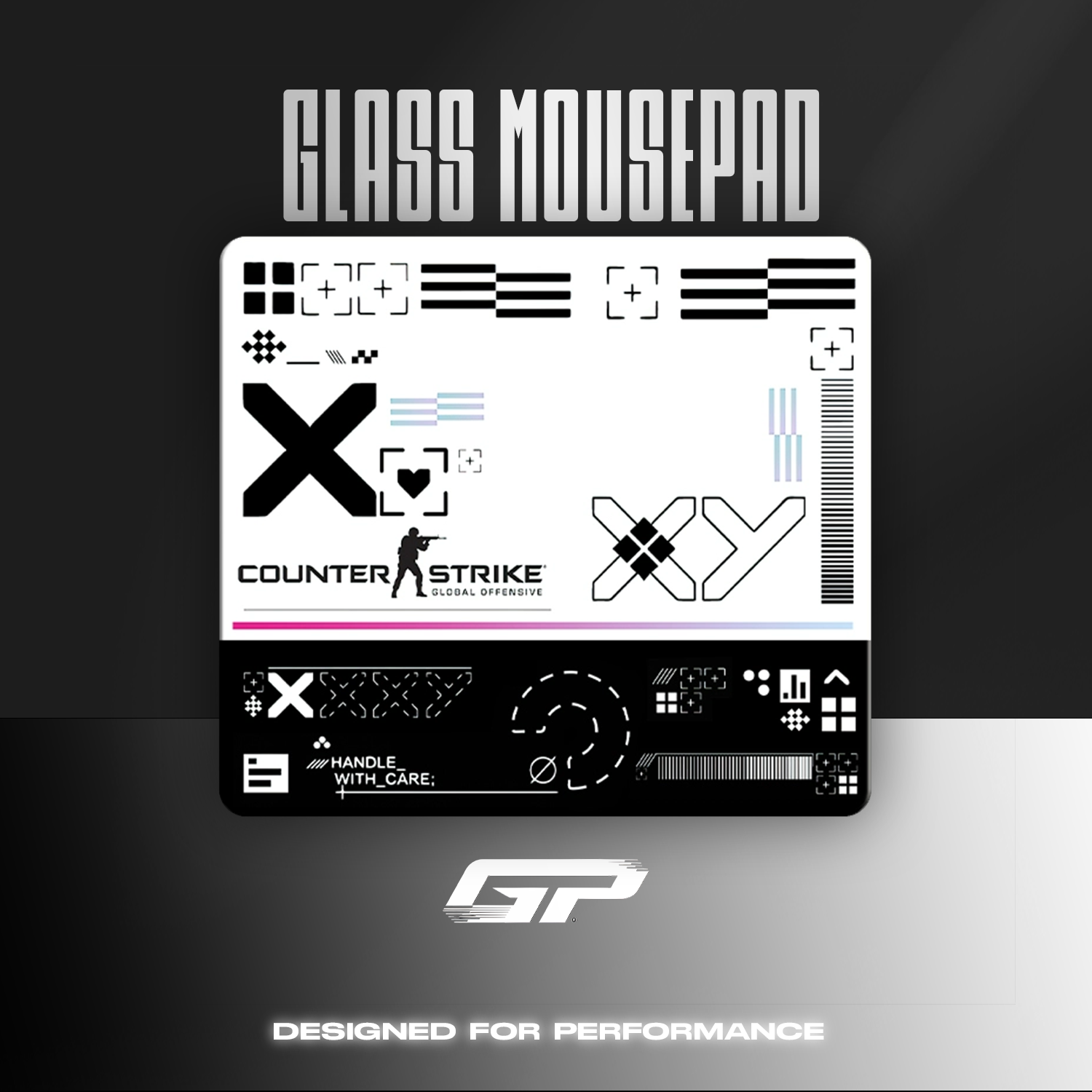 Counter-Strike glass mouse pads - GHOSTPAD