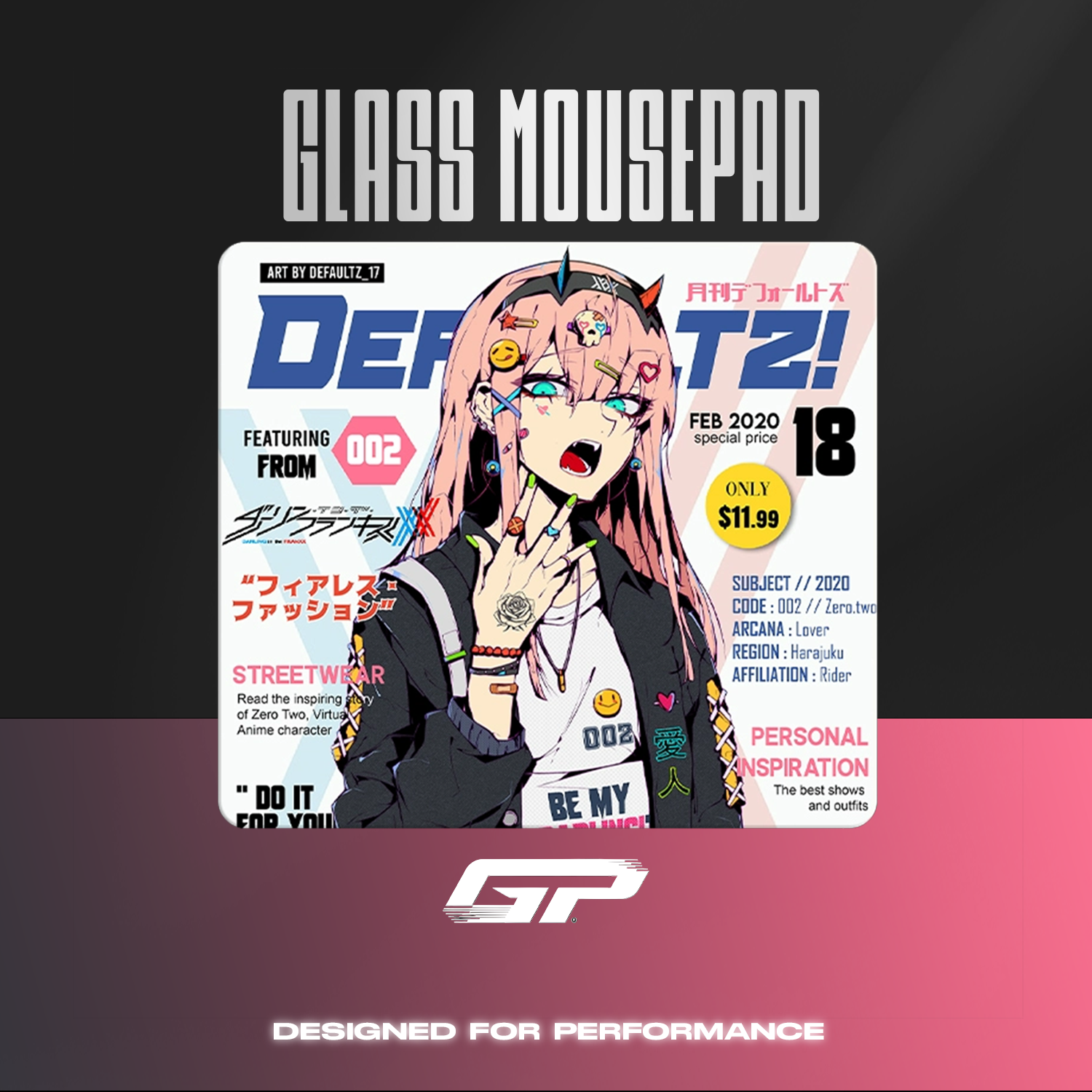 FranXX glass mouse pads - GHOSTPAD