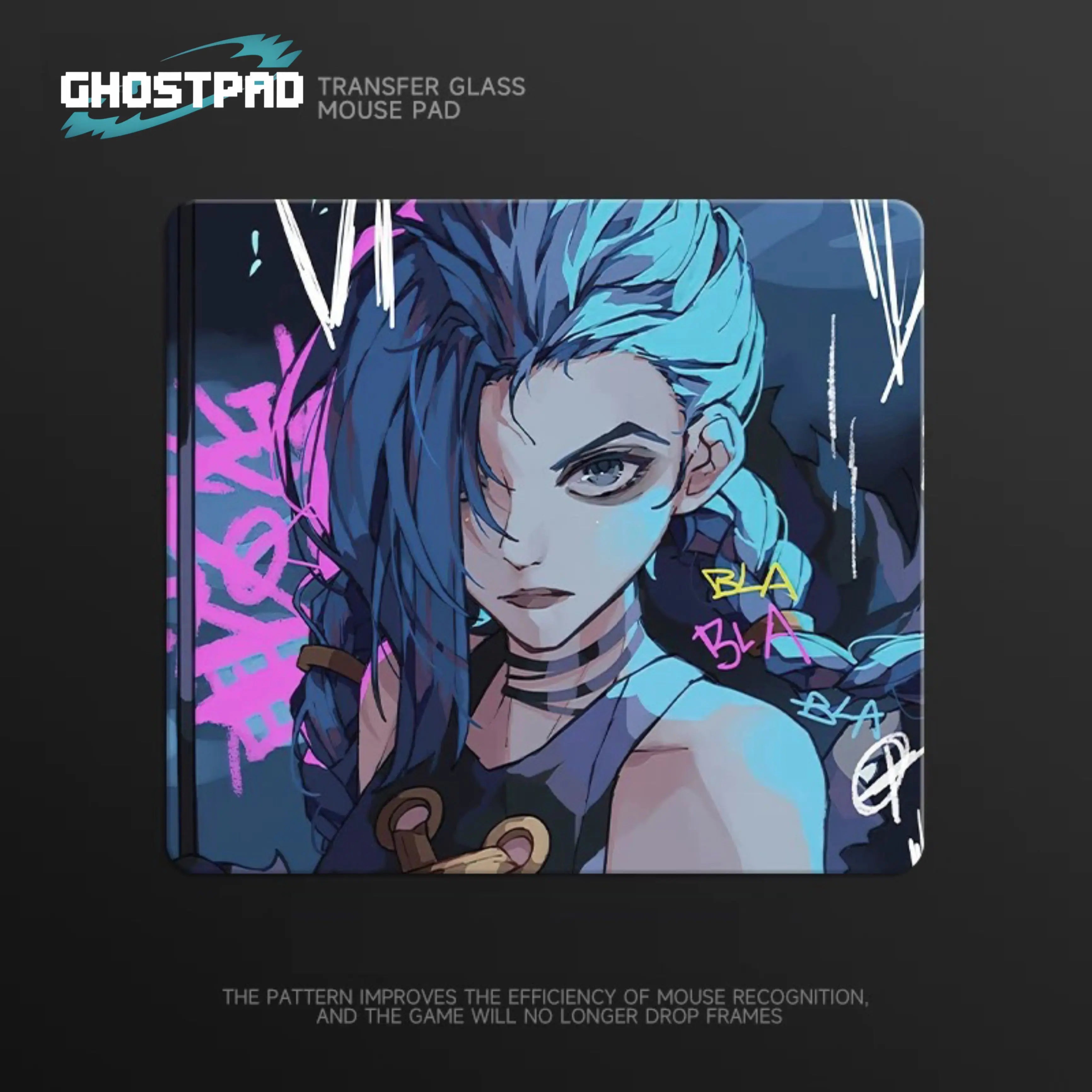 GHOSTPAD™ Jinx glass mouse pads GHOSTPAD