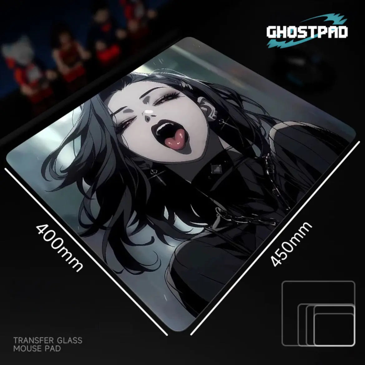 GHOSTPAD™Anime Girls glass mouse pads GHOSTPAD