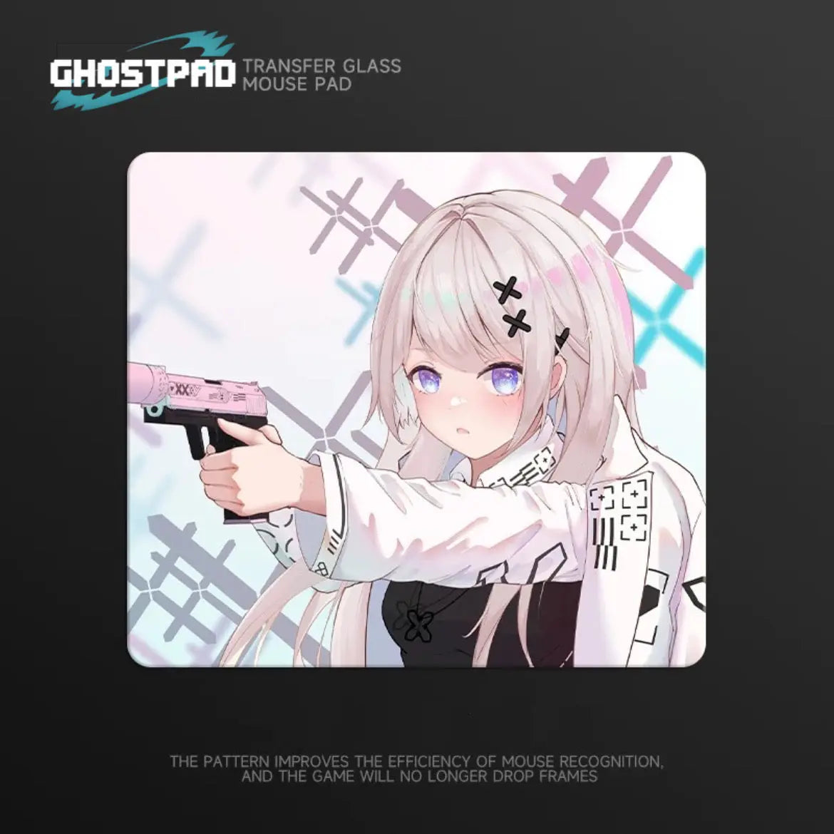 CS GO BLUE GLASS MOUSE PADS ANIME GIRL