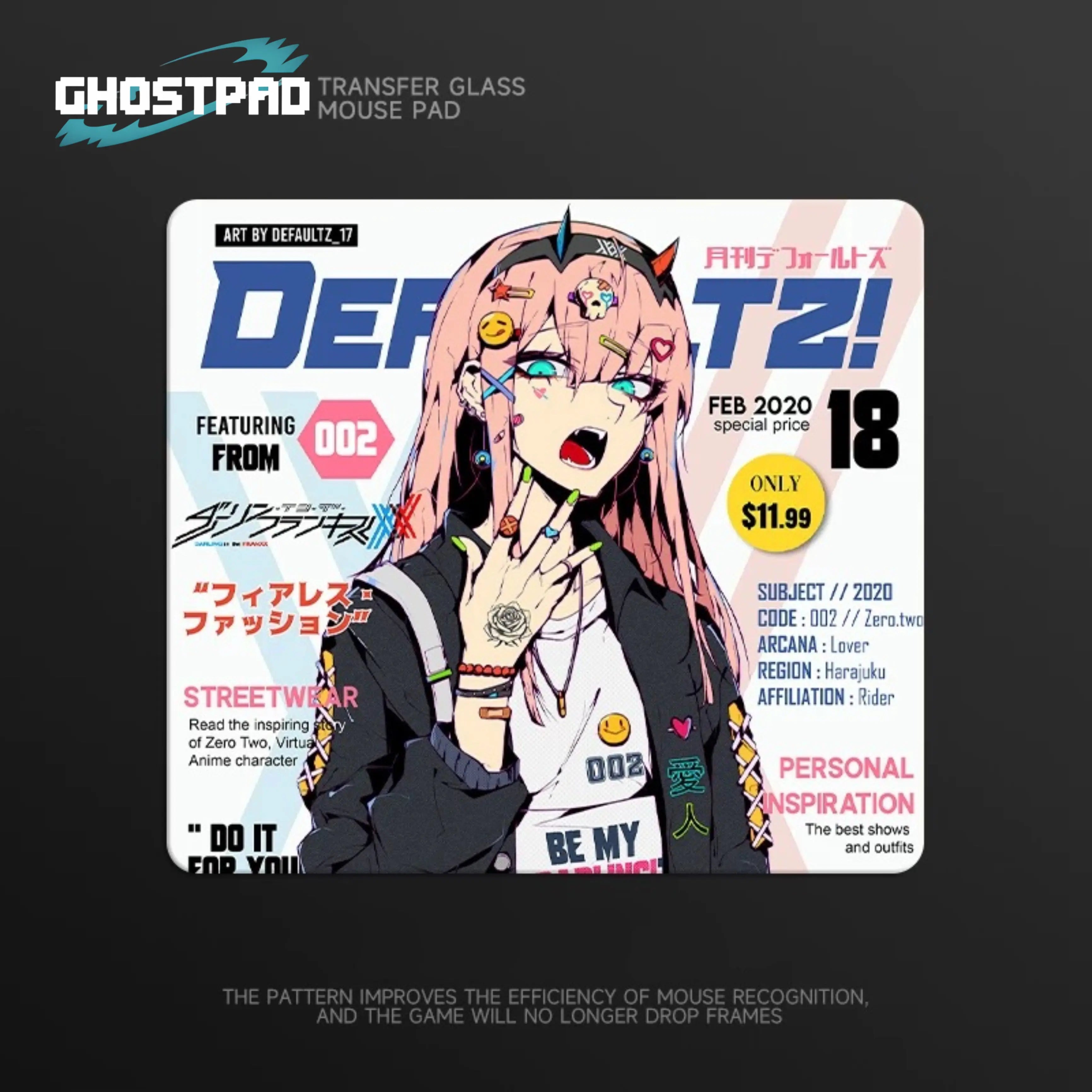 GHOSTPAD™Zero Two glass mouse pad GHOSTPAD