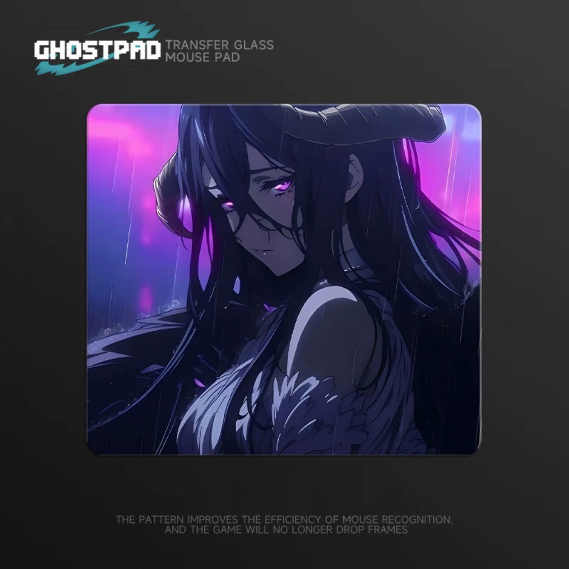 Purple Aesthetic Girls Glass Mouse Pads - GHOSTPAD